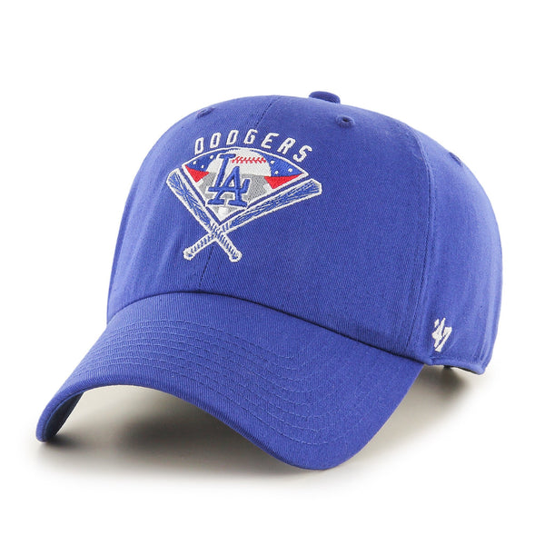 Mens 47 Brand LA Dodgers Clean Up Strapback - Royal Blue