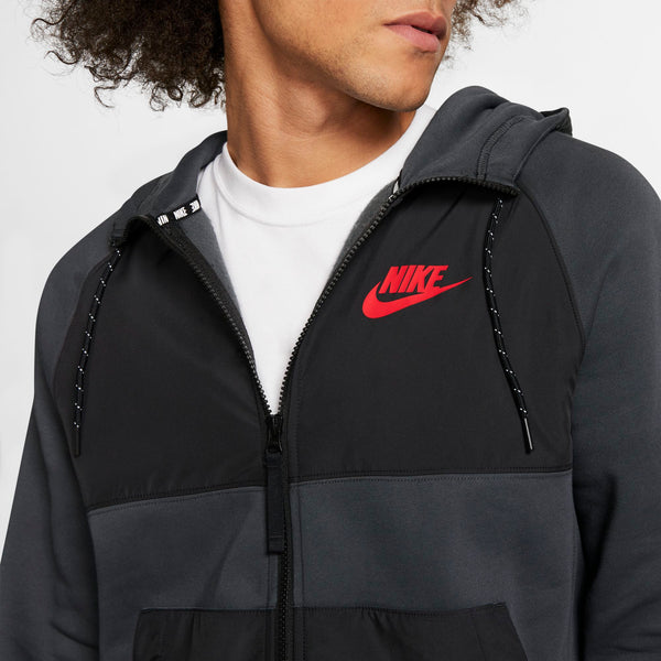 [CJ7027-060] Mens Nike Sportswear Hybrid Graphic Full Zip Hoodie