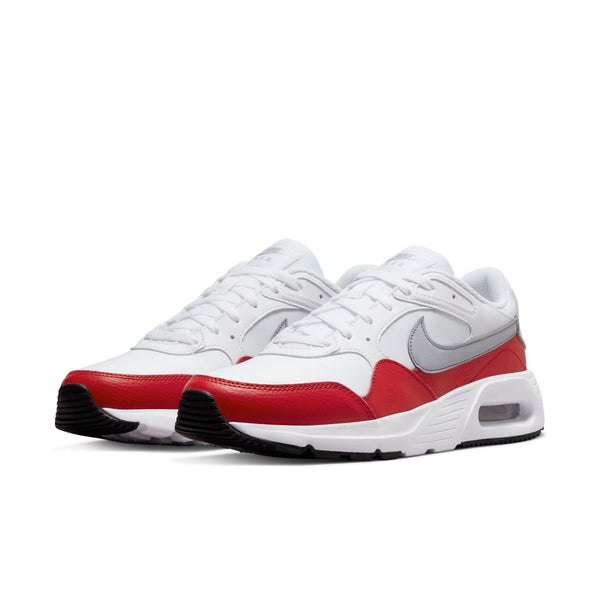 [CW4555-107] Mens Nike AIR MAX SC 'WHITE UNIVERSITY RED WOLF GREY'