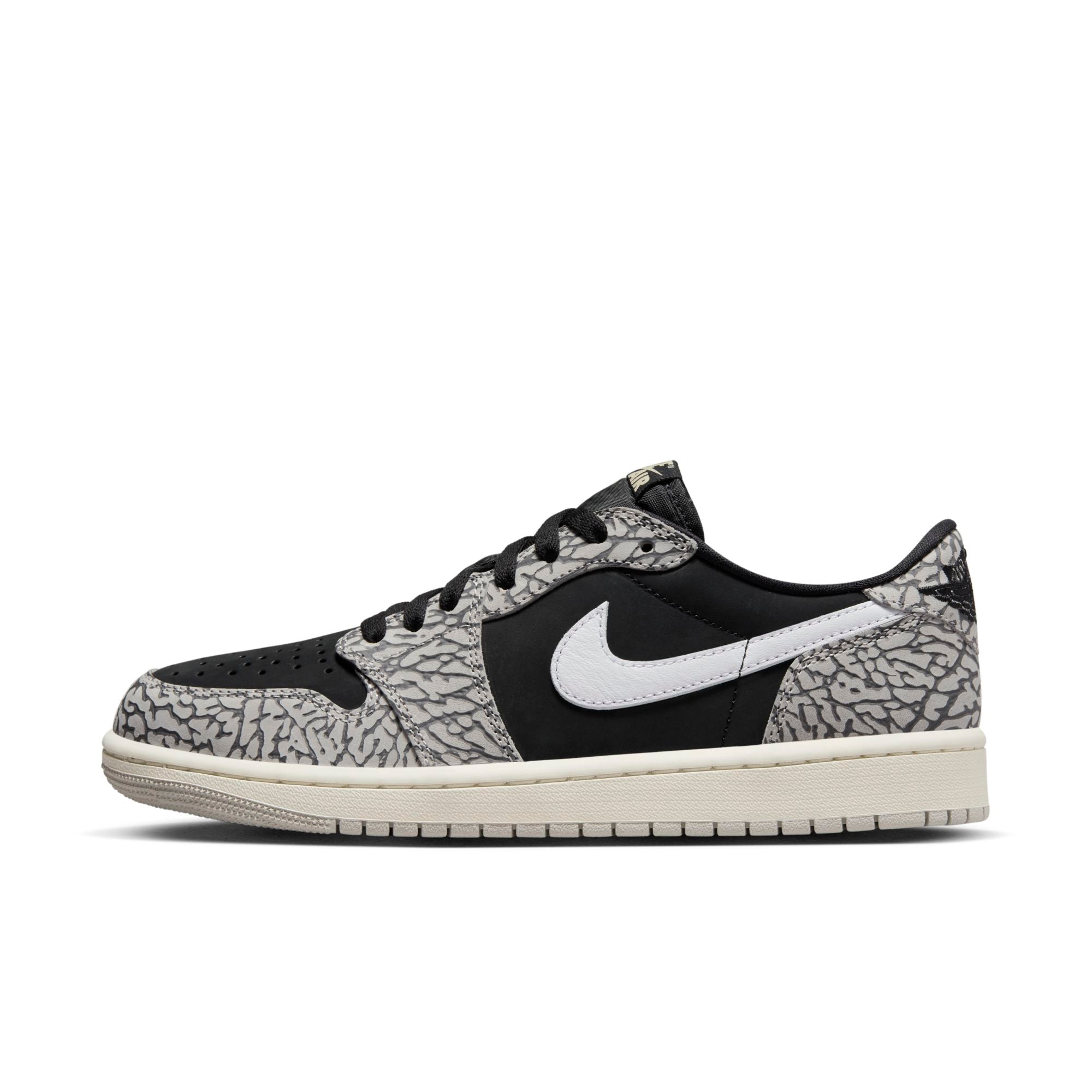 [CZ0790-001] Mens Air Jordan RETRO 1 LOW OG 'BLACK CEMENT'