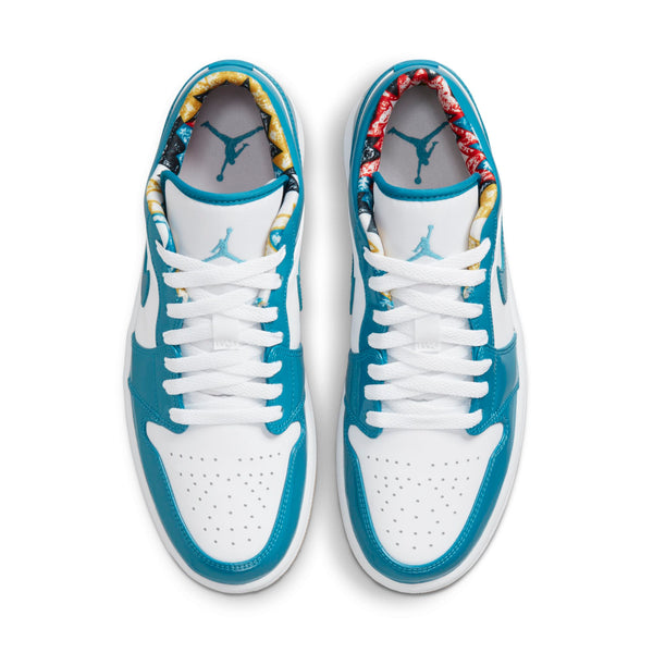 [DC6991-400] Mens Air Jordan Retro 1 Low SE 'Barcelona Cyber Teal'