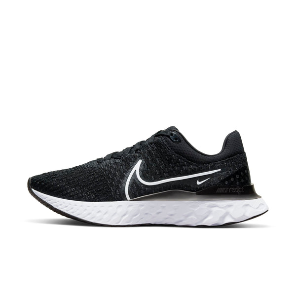 [DD3024-001] Womens Nike REACT INFINITY RUN FLYKNIT 3 'BLACK WHITE'