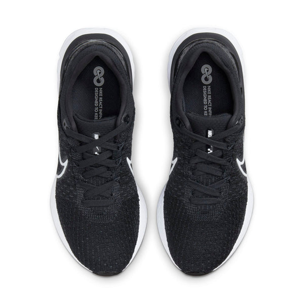 [DD3024-001] Womens Nike REACT INFINITY RUN FLYKNIT 3 'BLACK WHITE'