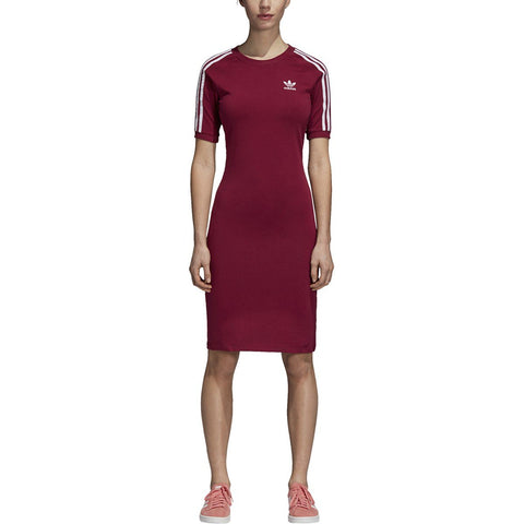 [DH3148] Womens Adidas Originals 3 Stripes Midi Dress