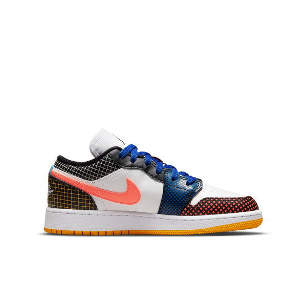 [DH7547-100] Grade School Air Jordan RETRO 1 LOW 'MMD MULTI-COLOR GRID (GS)'