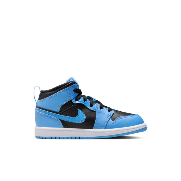 [DQ8424-401] Preschool Air Jordan RETRO 1 MID 'UNIVERSITY BLUE BLACK (PS)'
