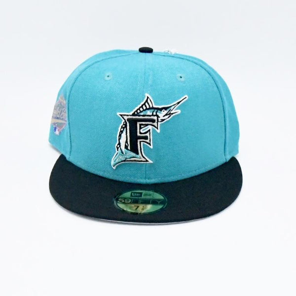 [12107941] Mens New Era x Swarovski MLB 59Fifty Fitted Florida Marlins 1997