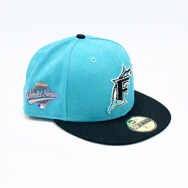 [12107941] Mens New Era x Swarovski MLB 59Fifty Fitted Florida Marlins 1997