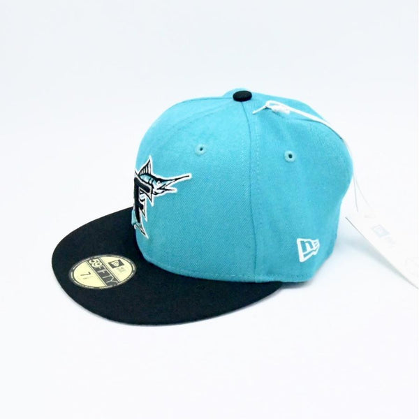 [12107941] Mens New Era x Swarovski MLB 59Fifty Fitted Florida Marlins 1997
