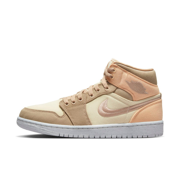 [DV0427-102] Womens Air Jordan Retro 1 Mid SE (W) 'Canvas Khaki'