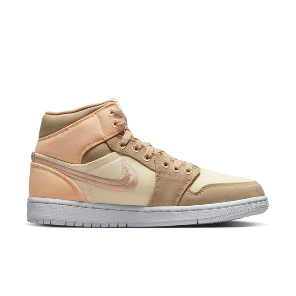 [DV0427-102] Womens Air Jordan Retro 1 Mid SE (W) 'Canvas Khaki'