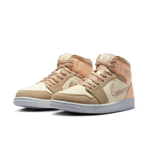 [DV0427-102] Womens Air Jordan Retro 1 Mid SE (W) 'Canvas Khaki'