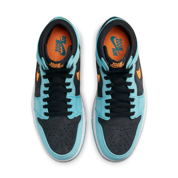 [DV1307-408] Mens Air Jordan Retro 1 Zoom CMFT 2 'Bleached Aqua Bright Citrus'