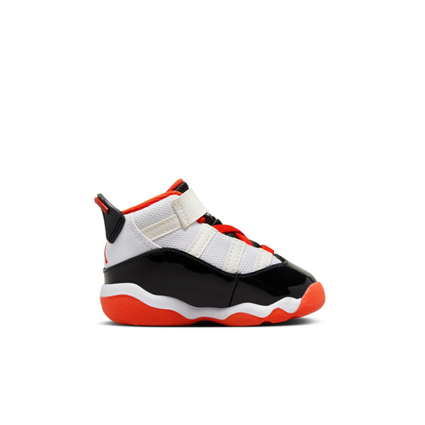 [DV1344-108] Toddlers Air Jordan 6 RINGS TD 'WHITE BLACK TEAM ORANGE'