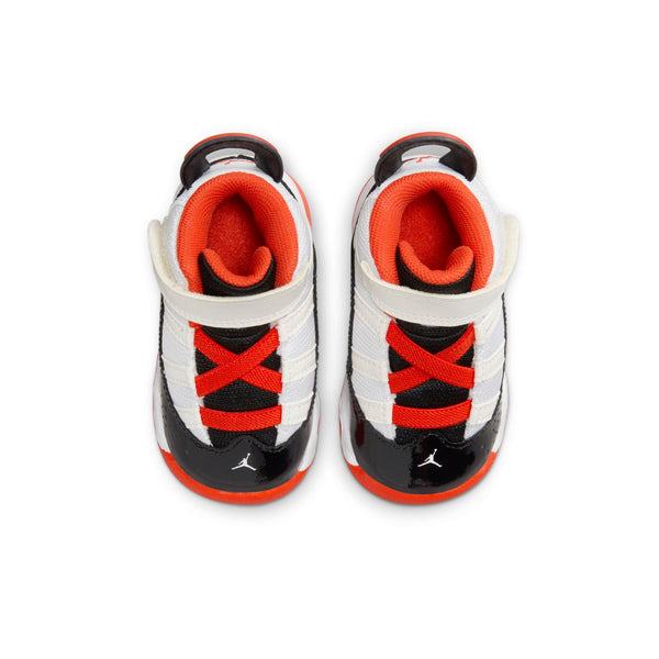 [DV1344-108] Toddlers Air Jordan 6 RINGS TD 'WHITE BLACK TEAM ORANGE'