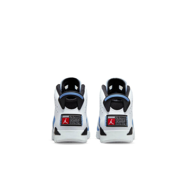 [DV3605-410] Preschool Air Jordan Retro 6 (PS) 'UNC White'