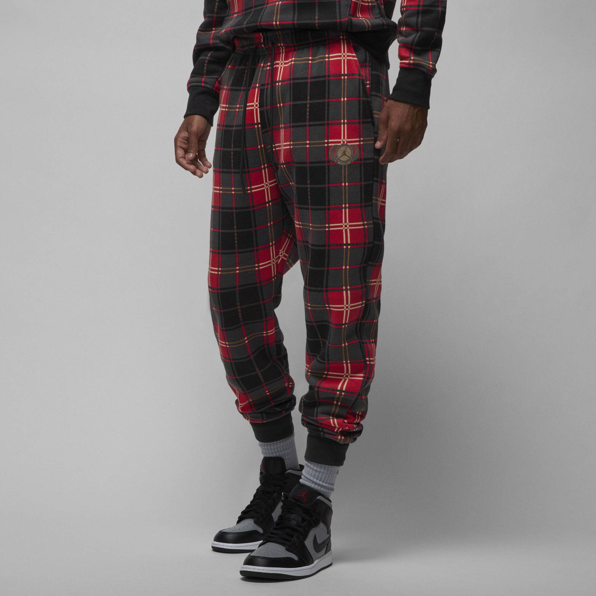 [DV9388-612] Mens Air Jordan ESSENTIAL HOLIDAY PLAID FLEECE PANTS