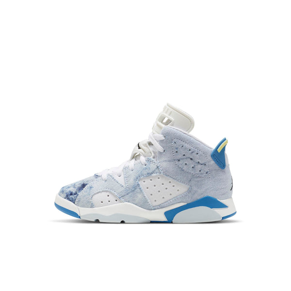 [DX6176-100] Preschool Air Jordan Retro 6 (PS) 'Washed Denim 2022'