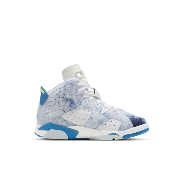 [DX6176-100] Preschool Air Jordan Retro 6 (PS) 'Washed Denim 2022'