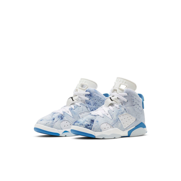 [DX6176-100] Preschool Air Jordan Retro 6 (PS) 'Washed Denim 2022'