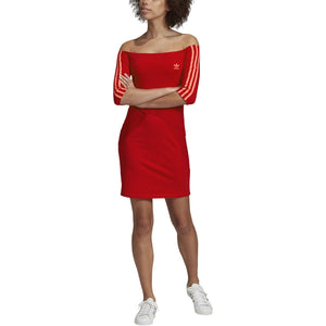 [ED7522] Womens Adidas Originals Off-the-Shoulder Dress