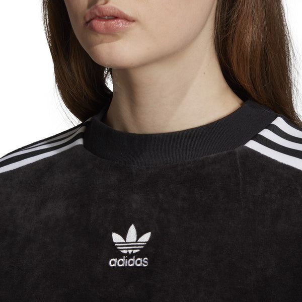 [EJ9058] Womens Adidas Originals Plush Velour Trefoil Dress