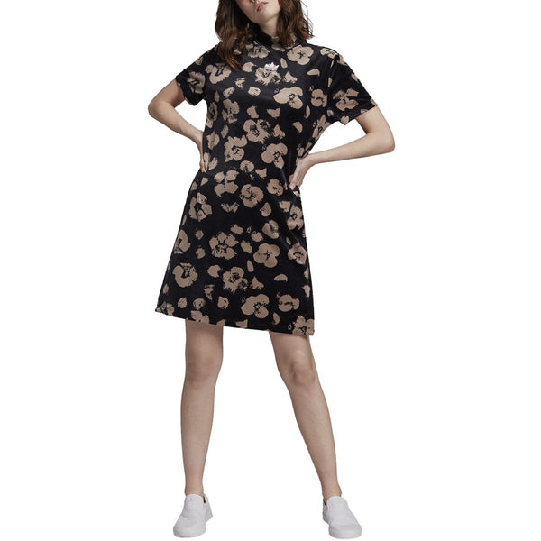 [EJ9311] Womens Adidas Bellista Floral Velvet Tee Dress
