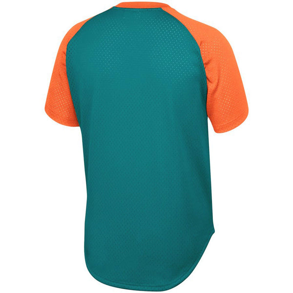 [FA87OP-MDO-T-K9E] Mens Mitchell & Ness NFL Final Seconds Mesh V-Neck Dolphins