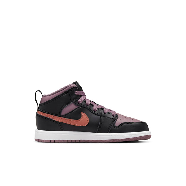 [FB9910-008] Preschool Air Jordan Retro 1 Mid SE 'Black Sky J Mauve' (PS)