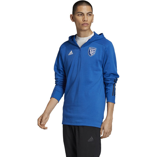 [FI1445] Mens Adidas San Jose Earthquakes 3-Stripes Travel Jacket