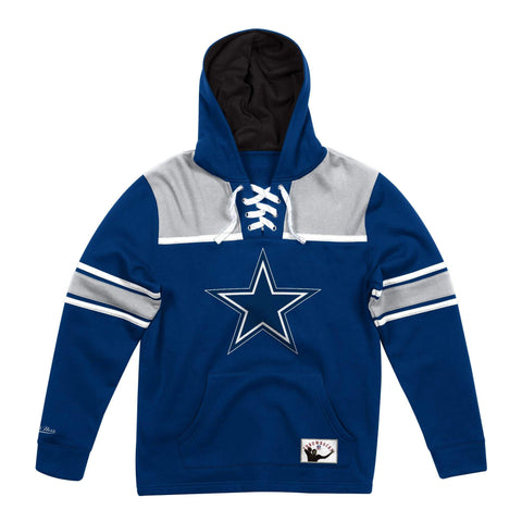 [FPHDMM18731-DCONAVY1] Mens Mitchell & Ness NFL Hockey Hood Fleece Cowboys