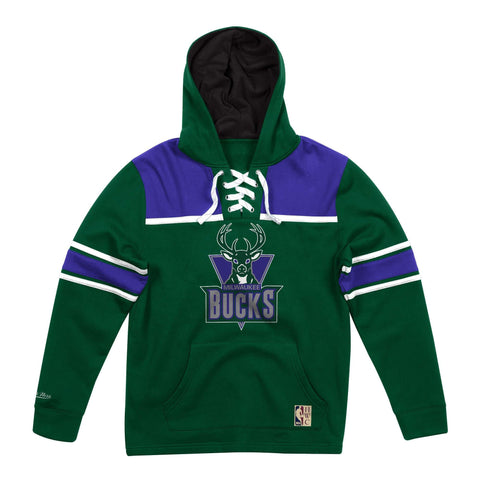 [FPHDMM18731-MBUHNGN1] Mens Mitchell & Ness NBA Hockey Hood Fleece Bucks