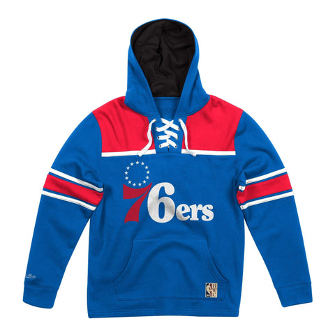 [FPHDMM18731-P76ROYA1] Mens Mitchell & Ness NBA Hockey Hood Fleece 76ers