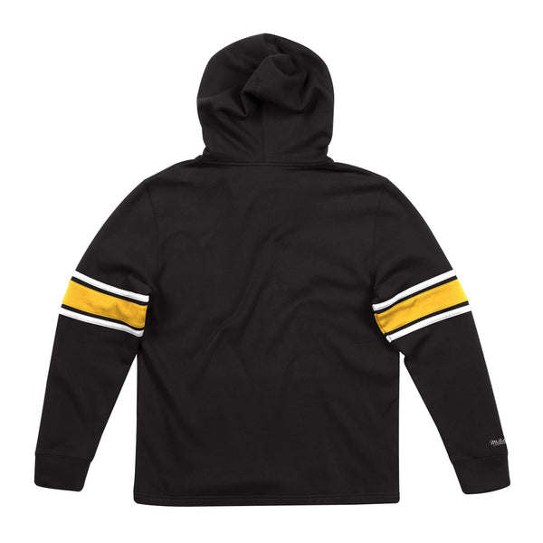 [FPHDMM18731-PSTBLCK1] Mens Mitchell & Ness NFL Hockey Hood Fleece Steelers