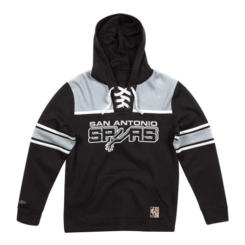 [FPHDMM18731-SASBLCK1] Mens Mitchell & Ness NBA Hockey Hood Fleece Spurs