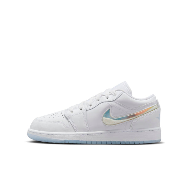 [FQ9112-100] Grade School Air Jordan Retro 1 Low SE 'Glitter Swooshes' (GS)