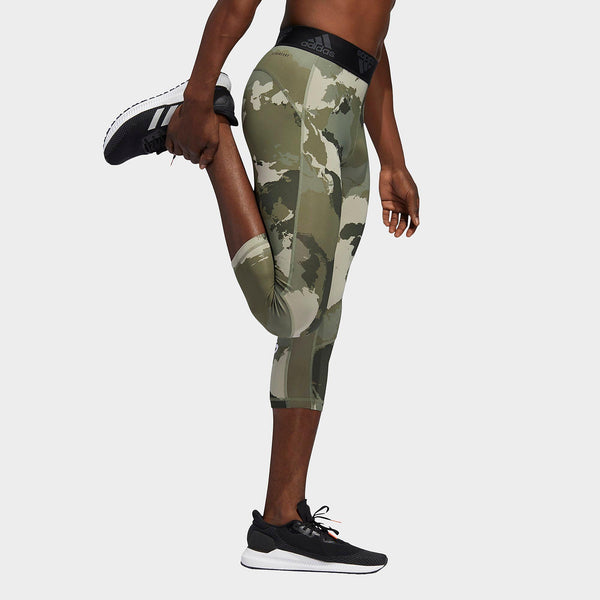 [FU1505] Mens Adidas Alphaskin Camo 3/4 Tights