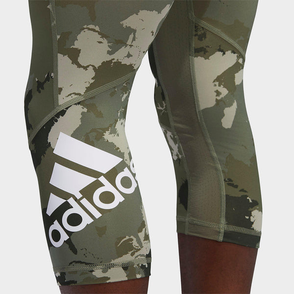 [FU1505] Mens Adidas Alphaskin Camo 3/4 Tights