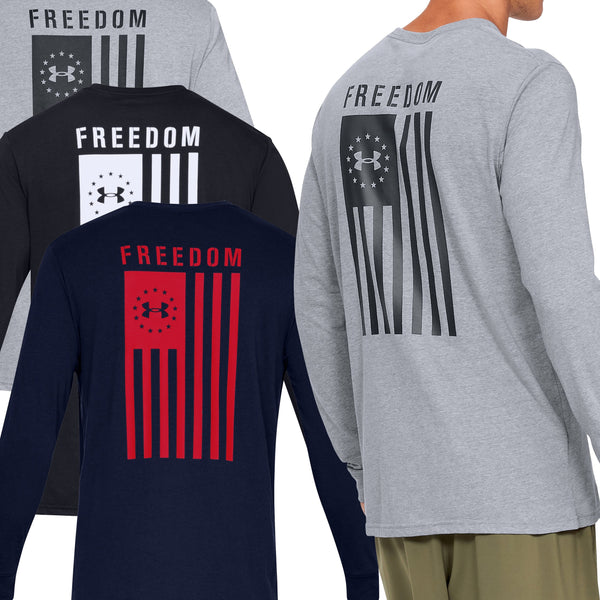 [1333369] Mens Under Armour Freedom Flag Long Sleeve Tee