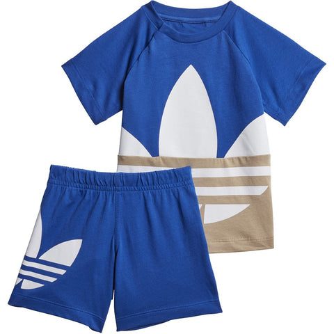 [GE1971] Toddler Adidas Large Trefoil Short Tee Set