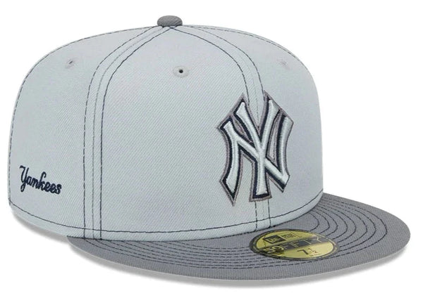 [60310875] MENS NEW ERA MLB NY YANKEES 5950 GRAY POP FITTED - GRAY