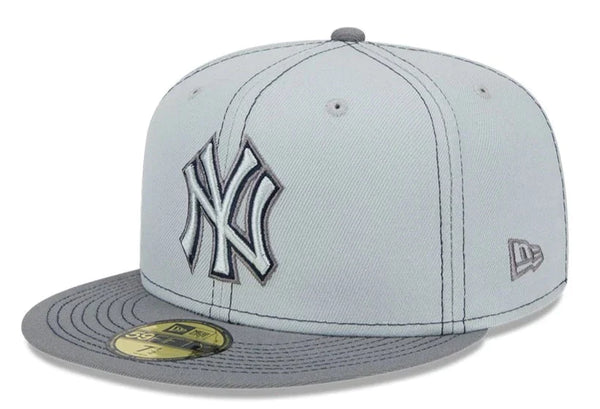 [60310875] MENS NEW ERA MLB NY YANKEES 5950 GRAY POP FITTED - GRAY
