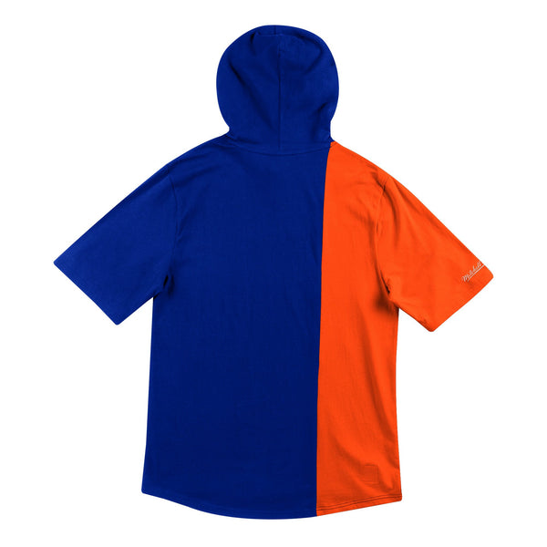 Mens Mitchell & Ness NBA Shortsleeve Split Hoody New York Knicks