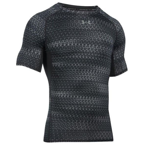 [1257477-007] Mens Under Armour HeatGear Armour Printed Short Sleeve Compression Shirt