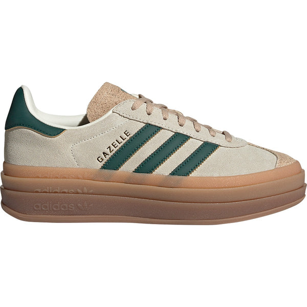 [ID7056] Womens Adidas GAZELLE BOLD 'MAGIC BEIGE COLLEGIATE GREEN'