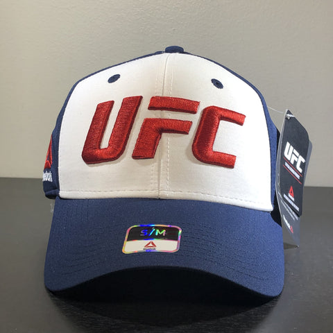[M773Z] UFC Two Tone Structured Flex Hat - Navy | White | Red