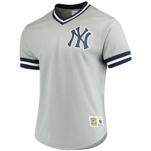[LA85JP-NYY-G-CUN] Mens Mitchell & Ness MLB Mesh V-Neck Yankees
