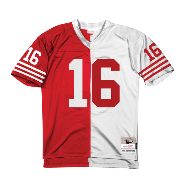 [LGJYSCWH-SF4NG183121JMO90] Mens Mitchell & Ness NFL Split Legacy Jersey 49ers 90 Joe Montana