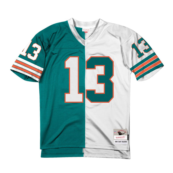 [LGJYTLWH-MDONG182351DMA84] Mens Mitchell & Ness NFL Split Legacy Jersey Dolphins 84 Dan Marino