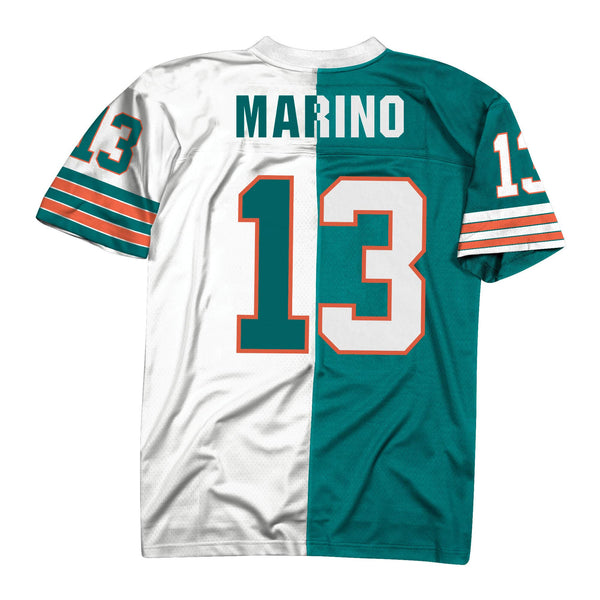 [LGJYTLWH-MDONG182351DMA84] Mens Mitchell & Ness NFL Split Legacy Jersey Dolphins 84 Dan Marino